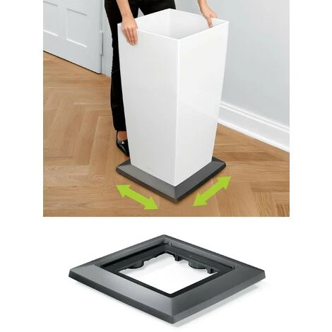 LECHUZA Vaso Da Interno E Esterno CUBICO Premium 22 Cm - Tortora Lucido 5 LECHUZA Vaso Da Interno E Esterno CUBICO Premium 22 Cm - Tortora Lucido - immagine 5