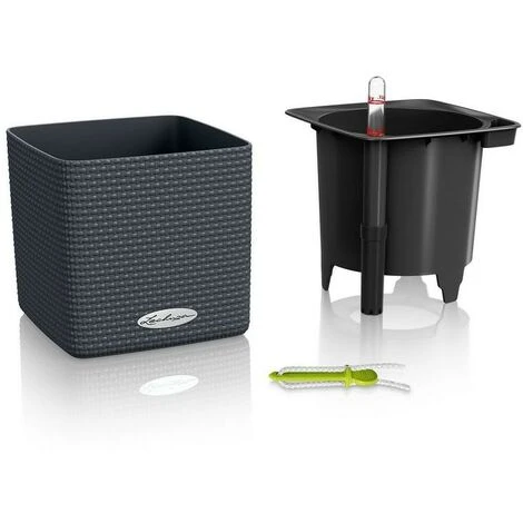 LECHUZA Vaso Da Interno CUBE Color Singolo | 14 Cm - Azzurro 2 LECHUZA Vaso Da Interno CUBE Color Singolo | 14 Cm - Azzurro - immagine 2