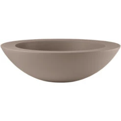 Vaso Fioriera CIOTOLA GENESIS TONDA In RESINA Ø 60 CM Moderna VECA Vari Colori - Color: TAUPE