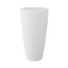 Vaso A Colonna Colore Bianco 36x70H Cm In Plastica Con Contenitore Estraibile