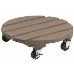 Carrello In Legno Flora Roll Color - Taupe - 40 Cm Nortene