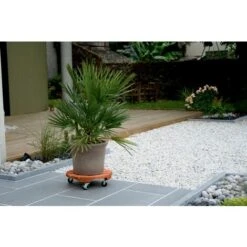 Supporto Su Ruote Tondo In Legno Flora Roll Lasure - 40 Cm Nortene 8 Supporto Su Ruote Tondo In Legno Flora Roll Lasure - 40 Cm Nortene -Vendite VIDAXL 58404601 4