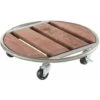 Carrello In Legno E Metallo Flora Roll Metal Wood - 35 Cm Nortene