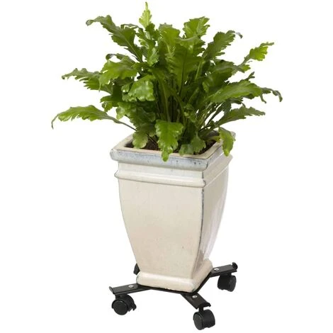 Carrello Portavasi Regolabile A 4 Bracci Nero In Metallo Nature 5 Carrello Portavasi Regolabile A 4 Bracci Nero In Metallo Nature - immagine 5