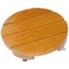 Supporto Su Ruote Tondo In Legno Flora Roll Lasure - 50 Cm Nortene