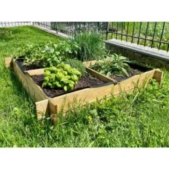 Onlywood Orto Rialzato 4 Scomparti In Legno Trattato 100 X 100 X 18 Cm