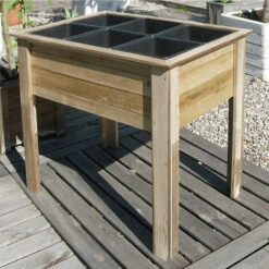 Onlywood Orto In Terrazzo SUN In Legno Trattato 59,5 X 84,5 X 81,5 Cm - 6 Vasi