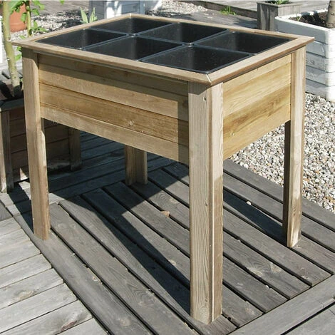 Onlywood Orto In Terrazzo SUN In Legno Trattato 59,5 X 84,5 X 81,5 Cm - 6 Vasi 1 Onlywood Orto In Terrazzo SUN In Legno Trattato 59,5 X 84,5 X 81,5 Cm - 6 Vasi