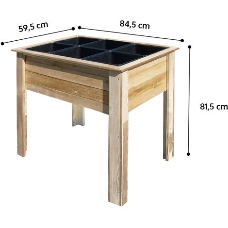 Onlywood Orto In Terrazzo SUN In Legno Trattato 59,5 X 84,5 X 81,5 Cm - 6 Vasi 4 Onlywood Orto In Terrazzo SUN In Legno Trattato 59,5 X 84,5 X 81,5 Cm - 6 Vasi - immagine 4