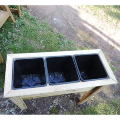 Onlywood Orto In Terrazzo SUN In Legno Trattato 34 X 84,5 X 81,5 Cm - 3 Vasi -Vendite VIDAXL 58846315 5