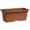 Vaso Rettangolare In Plastica PPL Colore Terracotta 80x40x34H Cm 63 Litri 80x40x34H Cm Colore Terracotta