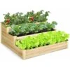 COSTWAY Fioriera Da Giardino A 3 Livelli, Fioriera In Legno Per La Coltivazione Di Ortaggi, Fiori, Erbe E Frutta, Ideale Per Giardino, Cortile E Balcone, 121 X 121 X 56 Cm