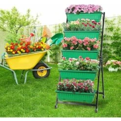 Supporto Per Piante Fioriera 5 Livelli Verticale Per Erbe Verdure Terrazza Balcone