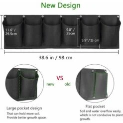 6 Tasche Borsa Per Piante Da Parete Orizzontale Borsa Per Piantare Da Giardino Vaso Da Fiori Appeso Per Balconi, Cortili, Patii, Appartamenti, Giardino -Vendite VIDAXL 63853452 5