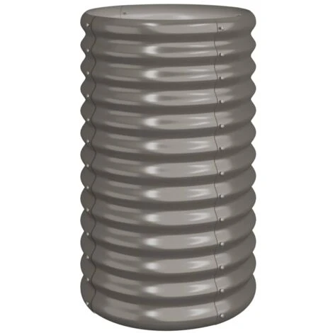 Vaso Da Giardino Acciaio Verniciato A Polvere 40x40x68cm Grigio VidaXL 1 Vaso Da Giardino Acciaio Verniciato A Polvere 40x40x68cm Grigio VidaXL