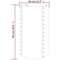 Vaso Da Giardino Acciaio Verniciato A Polvere 40x40x68cm Grigio VidaXL 6 Vaso Da Giardino Acciaio Verniciato A Polvere 40x40x68cm Grigio VidaXL -Vendite VIDAXL 64162502 3