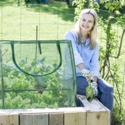 Relaxdays Serra Per Orto, HxLxP: 60 X 120 X 60 Cm, Con 2 Finestre, Coltivazioni Da Giardinaggio Telo In PE, Verde Scuro -Vendite VIDAXL 64506380 3