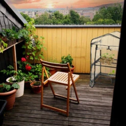 Relaxdays Serra Per Il Balcone, In Acciaio E Telo In PVC, Giardinaggio, A 2 Piani, HLP 94 X 69 X 49 Cm, Nero Trasparente -Vendite VIDAXL 64507609 3