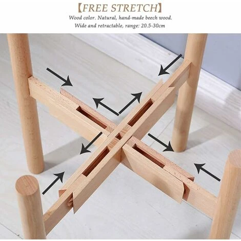 Kueatily Supporto Per Piante, Supporto Per Piante Regolabile, Supporto Per Vasi Per Piante In Legno, Struttura Per Vasi Per Fiori In Legno, Ripiano Per Piante In Vaso Per Interni Ed Esterni 3 Kueatily Supporto Per Piante, Supporto Per Piante Regolabile, Supporto Per Vasi Per Piante In Legno, Struttura Per Vasi Per Fiori In Legno, Ripiano Per Piante In Vaso Per Interni Ed Esterni - immagine 3