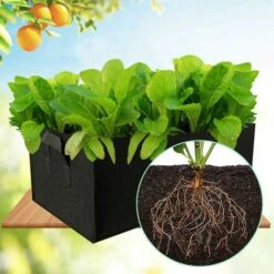 Rettangolare Sacco Coltivazione, Rettangolare Coltivare Borse, Letto Da Giardino Rialzato In Tessuto, Grow Borse Con Maniglia, Green 403020cm -Vendite VIDAXL 65672722 5