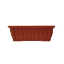 Vaso Fioriera Balconetta Raccoglitore 50x18x16 Plastica Terracotta Fiori Piante