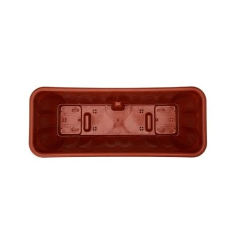 Vaso Fioriera Balconetta Raccoglitore 50x18x16 Plastica Terracotta Fiori Piante 2 Vaso Fioriera Balconetta Raccoglitore 50x18x16 Plastica Terracotta Fiori Piante - immagine 2