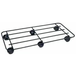 Portavaso Ruote Rettangolare Nero 94X37 METALLURGICA BUZZI