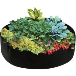 Sacchetti Per Piante Sacco Per Piante Da Giardino Traspirante Vasi Per Fioriere In Feltro Per Patate Carote Pomodori Alimentazione D'aria Sufficiente (127x30)