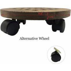 Supporto Per Piante In Legno - Base Rotonda Per Vasi Da Fiori In Legno Massello Con Ruote, Base Mobile Per Fioriere Con Supporto Per Vasi Da Fiori Con Ruote (25) 9 Supporto Per Piante In Legno - Base Rotonda Per Vasi Da Fiori In Legno Massello Con Ruote, Base Mobile Per Fioriere Con Supporto Per Vasi Da Fiori Con Ruote (25) -Vendite VIDAXL 66559690 5