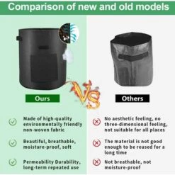 Sacchetti Per Piantare Patate, 4 Sacchetti In Tessuto Non Tessuto Da 10 Galloni, Sacchetti Per Piantare Piante, Adatti Per Sacchetti Per Piantare Patate, Pomodori, Carote Dolci (nero) -Vendite VIDAXL 66561191 3