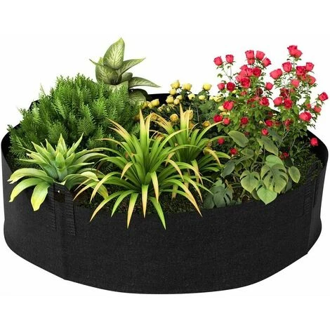 Sacchetti Per Piante Grandi In Tessuto Non Tessuto, Vaso In Geotessile Nero Da 400 Litri, Ø 130 Cm Altezza 30 Cm 400 G/m², Sacchetto Per Piante Da Giardino Con Manico 2 Sacchetti Per Piante Grandi In Tessuto Non Tessuto, Vaso In Geotessile Nero Da 400 Litri, Ø 130 Cm Altezza 30 Cm 400 G/m², Sacchetto Per Piante Da Giardino Con Manico - immagine 2