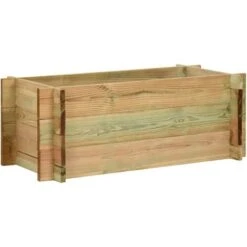 Fioriera Giardino Letto Vegetale In Legno Pino Impregnato 80 Cm VidaXL