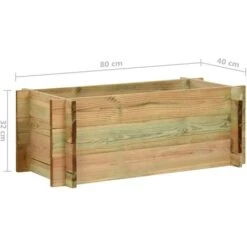 Fioriera Giardino Letto Vegetale In Legno Pino Impregnato 80 Cm VidaXL -Vendite VIDAXL 6951075 3
