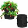 2 Sacchetti Per Piantare Fragole, Sacchi Per Piante In Tessuto Non Tessuto, Sacchi Per Piante Da 30 Litri Con 8 Tasche Laterali E 2 Manici, Per Fragole, Verdure, Fiori, Patate, Giardino