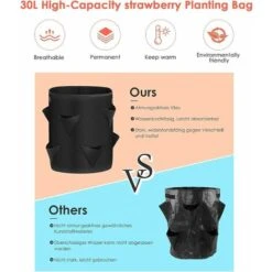 2 Sacchetti Per Piantare Fragole, Sacchi Per Piante In Tessuto Non Tessuto, Sacchi Per Piante Da 30 Litri Con 8 Tasche Laterali E 2 Manici, Per Fragole, Verdure, Fiori, Patate, Giardino 7 2 Sacchetti Per Piantare Fragole, Sacchi Per Piante In Tessuto Non Tessuto, Sacchi Per Piante Da 30 Litri Con 8 Tasche Laterali E 2 Manici, Per Fragole, Verdure, Fiori, Patate, Giardino -Vendite VIDAXL 69716221 3