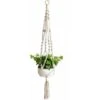MINKUROW Macrame Cesto Appeso Corda Di Cotone Cesto Appeso Vaso Di Fiori Porta Piante Gancio Per Interni Esterni Soffitti Balconi Decorazione Della Parete