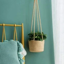 2pcs Macramè Vaso Appeso, Cesto Di Fiori Macramè Corda Di Cotone Cesto Appeso Vaso Di Fiori Appendini Per Piante Portavasi Per Piante Decorazione Per Vaso Di Fiori Fatto A Mano -Vendite VIDAXL 70836008 3