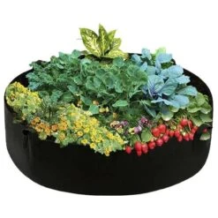 Sacchi Per Piante Sacco Per Piante Da Giardino Traspirante Vasi Per Fioriere In Feltro Per Patate Carote Pomodori Alimentazione D'aria Sufficiente (127x30)