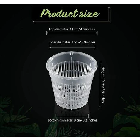 10 Vasi Per Orchidee In Plastica Trasparente Con Fori Per Orchidee, Vaso Diviso Traspirante 2 10 Vasi Per Orchidee In Plastica Trasparente Con Fori Per Orchidee, Vaso Diviso Traspirante - immagine 2
