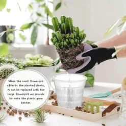 10 Vasi Per Orchidee In Plastica Trasparente Con Fori Per Orchidee, Vaso Diviso Traspirante 7 10 Vasi Per Orchidee In Plastica Trasparente Con Fori Per Orchidee, Vaso Diviso Traspirante -Vendite VIDAXL 71080133 3