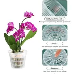 10 Vasi Per Orchidee In Plastica Trasparente Con Fori Per Orchidee, Vaso Diviso Traspirante 9 10 Vasi Per Orchidee In Plastica Trasparente Con Fori Per Orchidee, Vaso Diviso Traspirante -Vendite VIDAXL 71080133 5