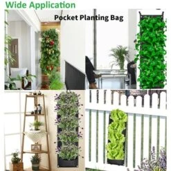 Sacco Per Piante Verticali 7 Tasche Sacco Per Piante Fioriera Sospesa A Parete Fioriera Verticale, Materiale In Feltro, Riutilizzabile E Traspirante, Vasi Per Piantare Per Interni Ed Esterni Decorazio -Vendite VIDAXL 71080499 5