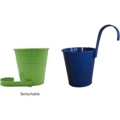 ZOLGINAH Vaso Da Fiori In Ferro/metallo Da Appendere Per 8 Vasi Da Balcone, Giardino, Parete, Secchio In Metallo, Appendiabiti, Stile Staccabile -Vendite VIDAXL 71128899 4