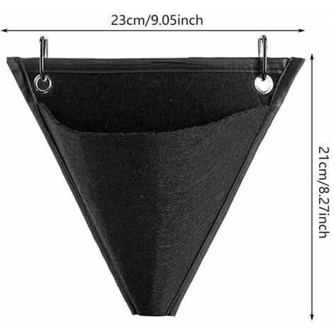 Fioriera Da Parete Da Giardino, 3 Pezzi Fioriera Sospesa, Design Triangolare Con Gancio Per Esterni, Interni, Casa, Arredamento, Cortile (nero) 2 Fioriera Da Parete Da Giardino, 3 Pezzi Fioriera Sospesa, Design Triangolare Con Gancio Per Esterni, Interni, Casa, Arredamento, Cortile (nero) - immagine 2