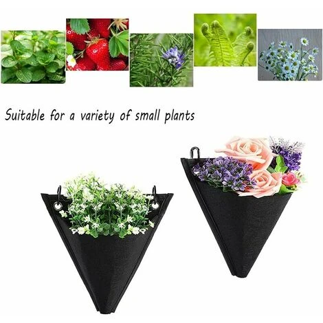 Fioriera Da Parete Da Giardino, 3 Pezzi Fioriera Sospesa, Design Triangolare Con Gancio Per Esterni, Interni, Casa, Arredamento, Cortile (nero) 4 Fioriera Da Parete Da Giardino, 3 Pezzi Fioriera Sospesa, Design Triangolare Con Gancio Per Esterni, Interni, Casa, Arredamento, Cortile (nero) - immagine 4