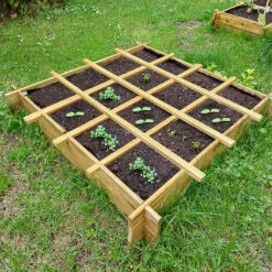 Onlywood Orto Rialzato 16 Scomparti In Legno Trattato 120 X 120 X 18 Cm - Conf. 2 Pezzi