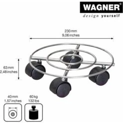 Scooter Pianta Chrome Ø 23 X 6,5 Cm I Area Interna Capacità Di Carico 60 Kg -Vendite VIDAXL 72581875 3