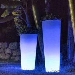 Vaso Luminoso A Led Solare In Polietilene Bianco Per -Vendite VIDAXL 73130055 3