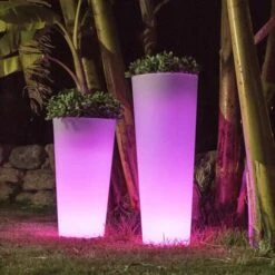 Vaso Luminoso A Led Solare In Polietilene Bianco Per -Vendite VIDAXL 73130055 4