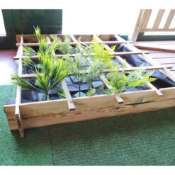 Solid Onlywood Orto Rialzato 16 Scomparti In Legno Trattato 120 X 120 X 18 Cm -Vendite VIDAXL 7453084 3